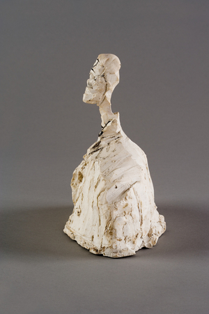 Small Bust of a Man, c.1950 (painted plaster reworked with pocket-knife) (see also 861049)