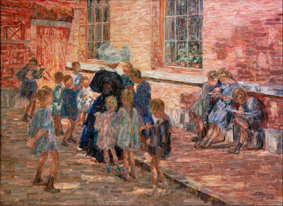 Kindergarten in Deurle (oil on canvas)