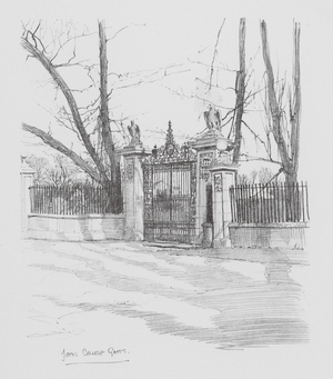 Cambridge: John's College Kitchen Gates (litho)
