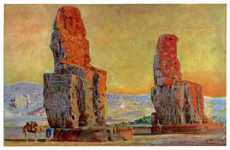 Colossi of Memnon, c.1920 (print)
