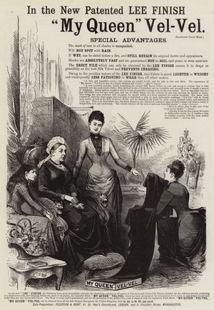 Advertisement, My Queen Vel-Vel (engraving)