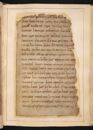 A page of Beowulf from folios sometimes called The 'Nowell Codex', 10th-11th century (vellum)