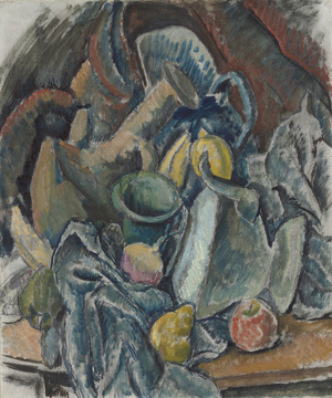 Still Life, 1911 (oil with charcoal or chalk on canvas)