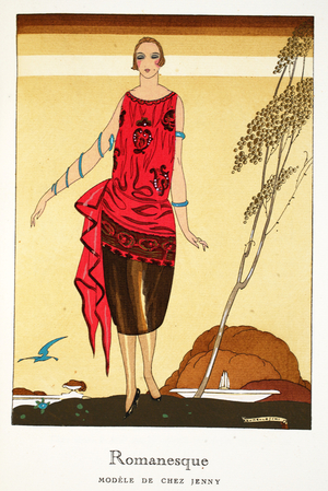 Romanesque - design by Chez Jenny, 1919-21 (pochoir print)