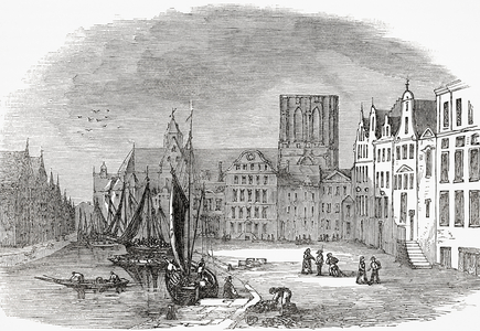 View of Ghent, Belgium (1706), c.1890 (engraving)