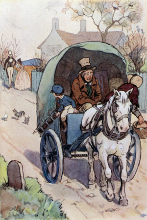 Illustration for David Copperfield (colour litho)