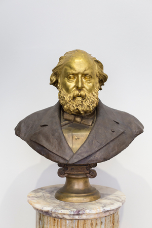 Bust of Cesare Correnti, 1880 (bronze and gold)