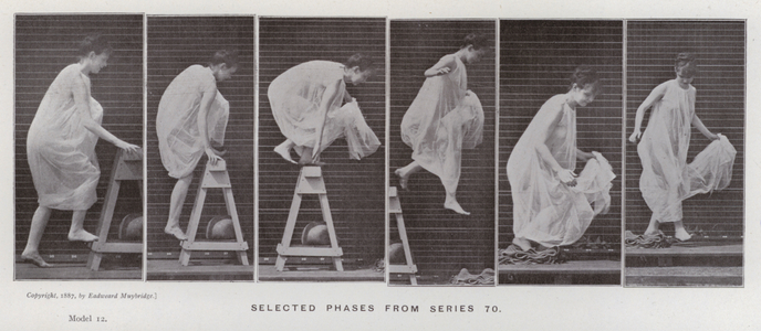 The Human Figure in Motion: Selected phases from series 70 (b/w photo)