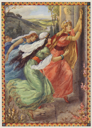 "Emer reached the door first", The Champion's Portion (colour litho)