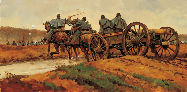 Forward the Artillery! 1862, 1995 (oil on linen)