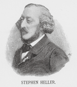 Celebrated pianists: Stephen Heller (b/w photo)