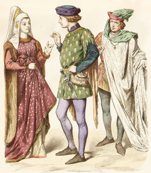 Bourgeois fashion in England, 15th century (photo)