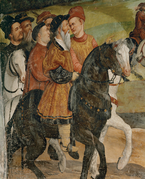 King Christian of Denmark's visit to Malpaga in 1474 (fresco)
