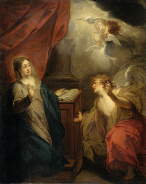 Annunciation to the Virgin, 1723 (oil on canvas)