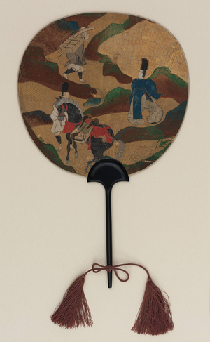 Fan, Edo period, c.1680-1720  (ink, colour & gold on paper)