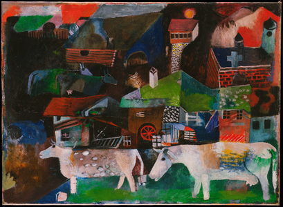Village Street, c.1919 (oil on canvas)