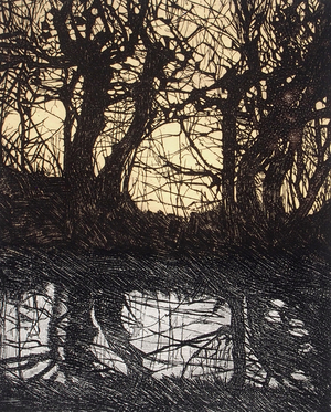 Tree Net, 1971 (etching and aquatint)