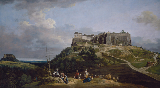 The Fortress of Königstein, 1756-58 (oil on canvas)