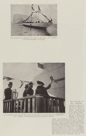 The Launch of the "Meteor" (b/w photo)