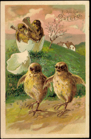 Embossing Merry Easter, Chick, Hatch, Wind Instruments