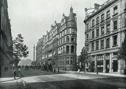 Northumberland Avenue, the Constitutional Club (b/w photo)