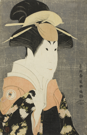 The actor Segawa Tomisaburo II as Yadorigi, wife of Ogishi Kurando, 1794 (colour woodblock print; oban)