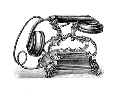 an old telephone from the 19th century