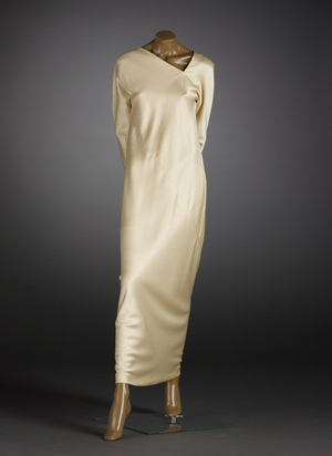 Evening dress, 1975 (synthetic satin)