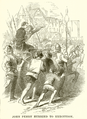 John Penry Hurried to Execution (engraving)