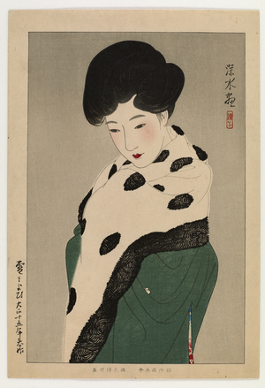 Expecting Snow, 1926 (colour woodblock print)