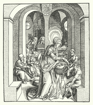 St Hedwig of Silesia, Duchess of Poland (engraving)