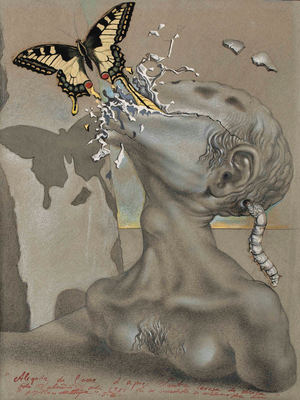 Allegory of the Soul, 1951 (graphite, stump, pastel, gouache, collage & ink on tinted paper)