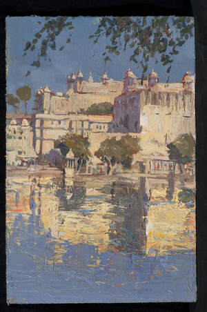 Udaipur City Palace Reflections (oil on board)