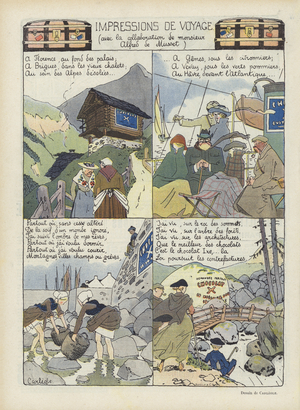 Illustration for Le Rire (colour litho)