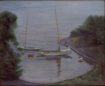 Sailing Boats (oil on canvas)
