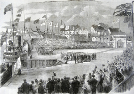 The Prince of Wales landing at St John, 1860