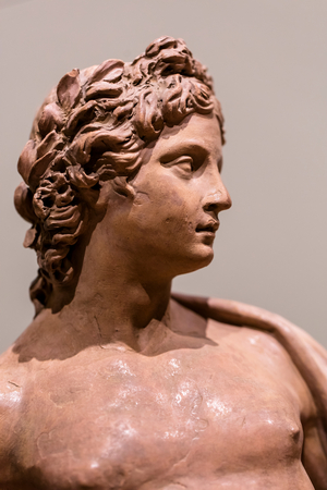 Apollo, detail, 18th century (terracotta)
