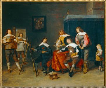 Peintre faisant un portrait, dit autrefois L' atelier de Craesbeeck - A painter painting a portrait, formerly called …