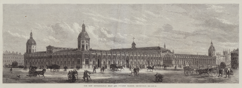 The New Metropolitan Meat and Poultry Market, Smithfield (engraving)