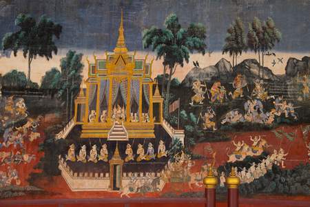 Wall mural, Royal Palace, Phnom Penh, 1866-1870 (painting)