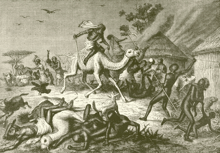 A raid by slave-dealers (engraving)