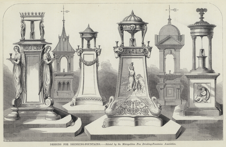 Designs for Drinking-Fountains (engraving)
