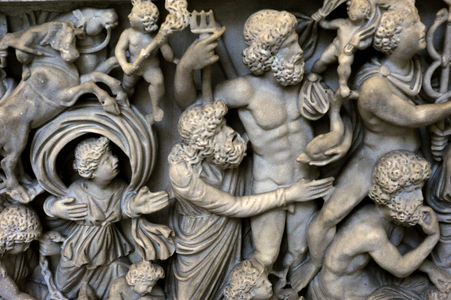 Sarcofagos, Creation of mankid by Prometheus, Marble, from Pozzuoli, Italy, 4th century AD