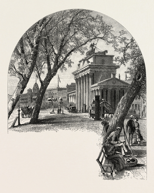 The Brandenburger Thor, Berlin, Germany, 19th Century Engraving