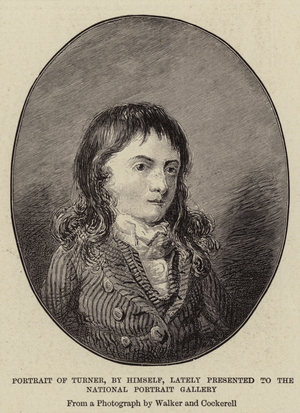 Portrait of Turner, by himself, lately presented to the National Portrait Gallery (engraving)