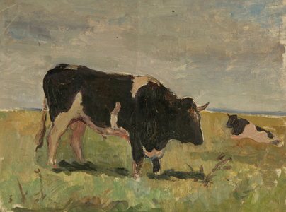 Cattle in Altai, 1940 (oil on canvas)