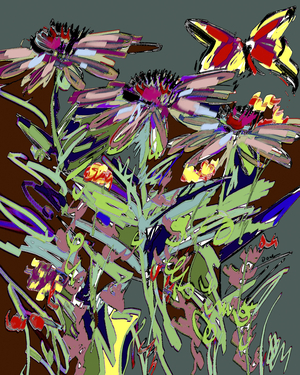 Coneflowers, 2003 (computer graphics)