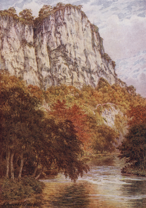 The High Tor, Matlock (colour litho)