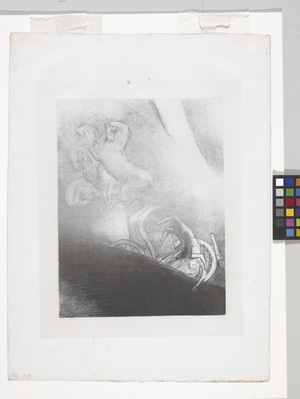 Il Tombe Dans L'Abîme... (lithograph on chine appliqué paper)