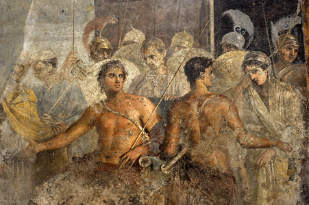 Achilles and Briseis, House of the Tragic poet, Pompeii, Italy